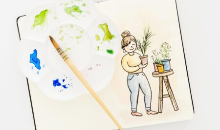 نقاشی بااستفاده از کلاژپارچه یا تکه چسبانی